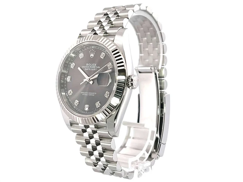 Rolex Datejust 41 Edelstahl Weißgold 126334 Rhodium Diamant Jubile-Band 2021