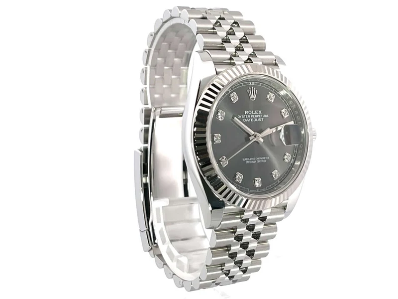Rolex Datejust 41 Edelstahl Weißgold 126334 Rhodium Diamant Jubile-Band 2021