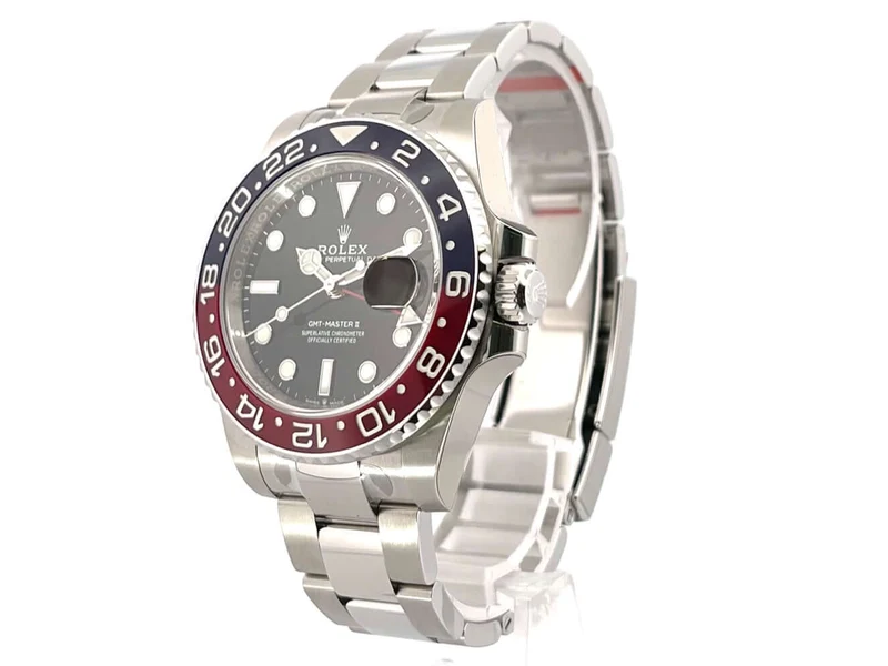 Rolex GMT Master II Edelstahl 126710BLRO Oyster-Band verklebt aus 2021