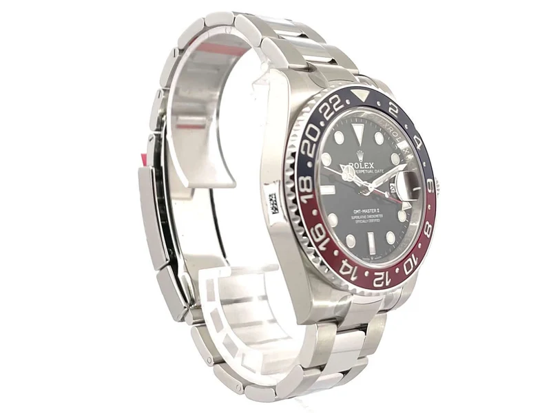 Rolex GMT Master II Edelstahl 126710BLRO Oyster-Band verklebt aus 2021