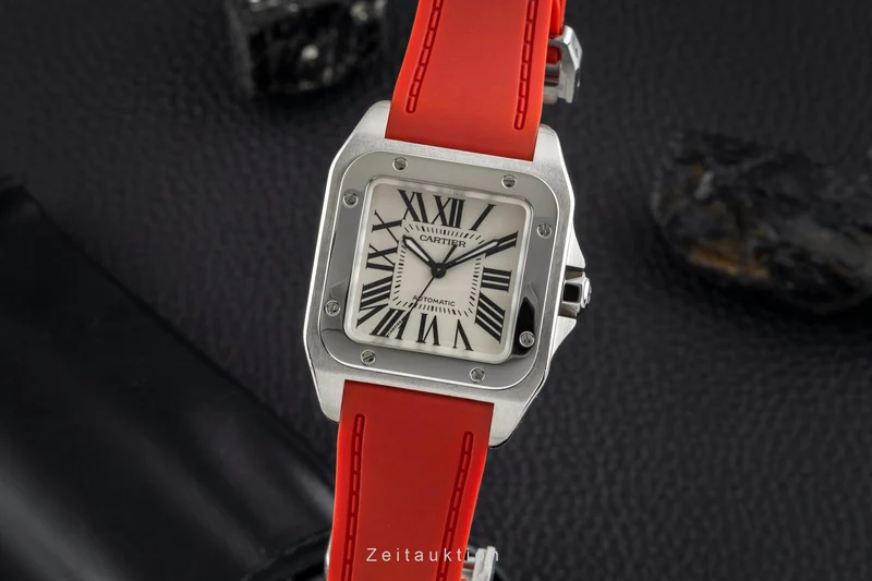 Cartier Santos 100 steel automatic men's watch W20106X8 [2600889]