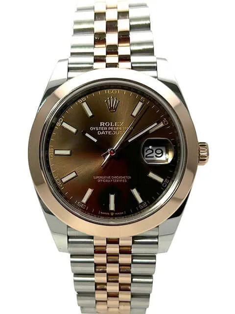 Rolex Datejust 41 Edelstahl Everose-Gold 126301 Choco Jubile-Band