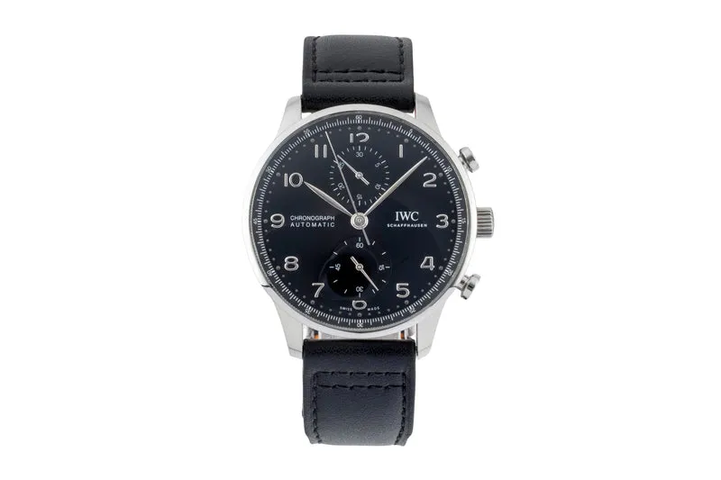 IWC Portugieser chronograph steel automatic men's watch IW371609 LP: 9100EUR [2600941]