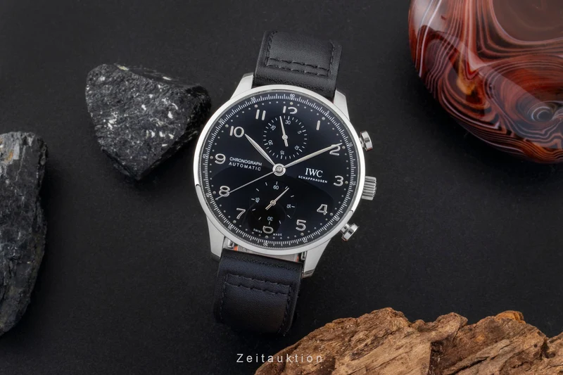 IWC Portugieser chronograph steel automatic men's watch IW371609 LP: 9100EUR [2600941]