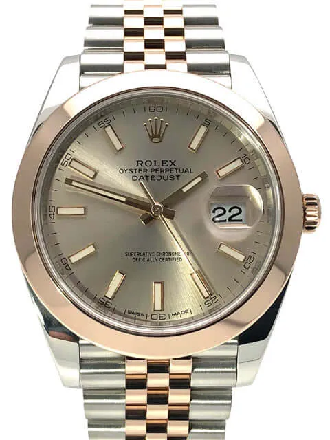 Rolex Datejust 41 Edelstahl Everose-Gold 126301 Sundust Jubile-Band aus 2017