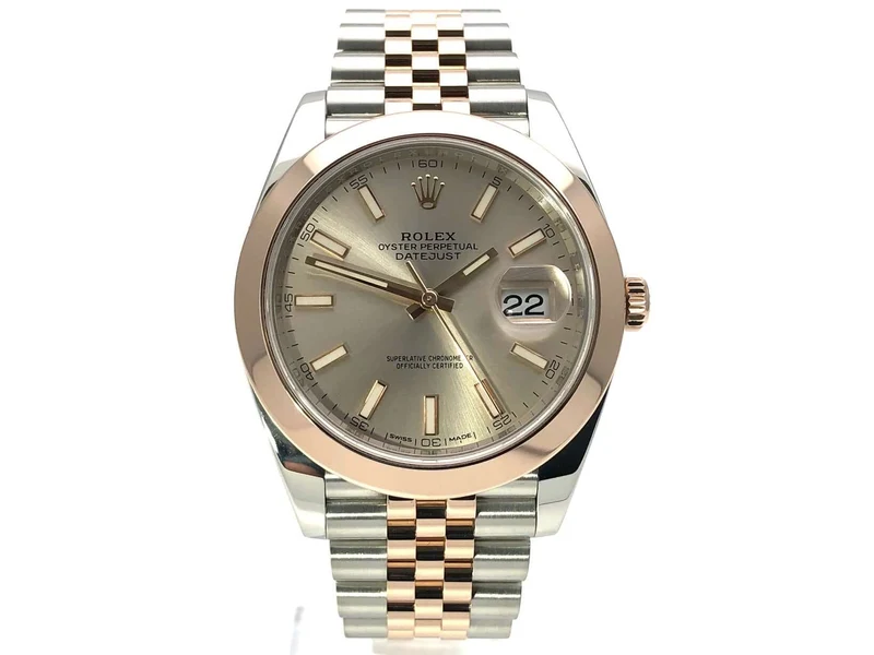 Rolex Datejust 41 Edelstahl Everose-Gold 126301 Sundust Jubile-Band aus 2017