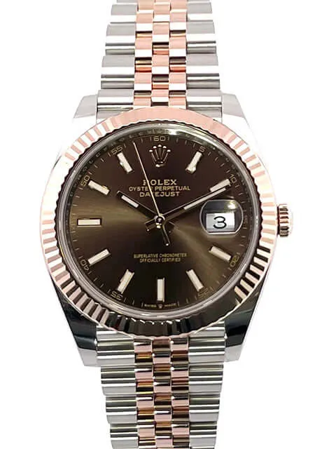 Rolex Datejust 41 Edelstahl Everose-Gold 126331 Choco Jubile-Band