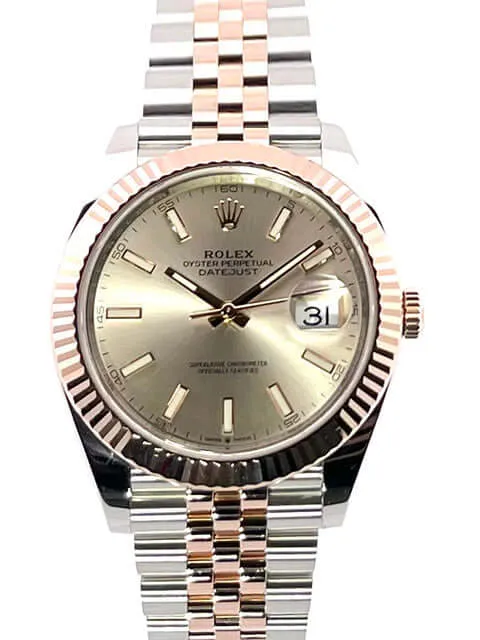 Rolex Datejust 41 Edelstahl Everose-Gold 126331 Sundust Jubile-Band