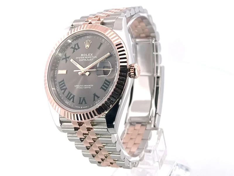 Rolex Datejust 41 Edelstahl Everose-Gold 126331 Slate Römisch Jubile-Band