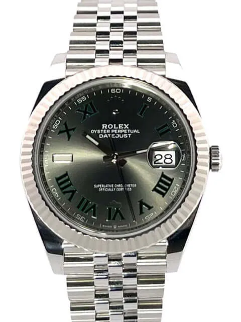 Rolex Datejust 41 Ref. 126334 Rhodium Römisch Jubile-Band