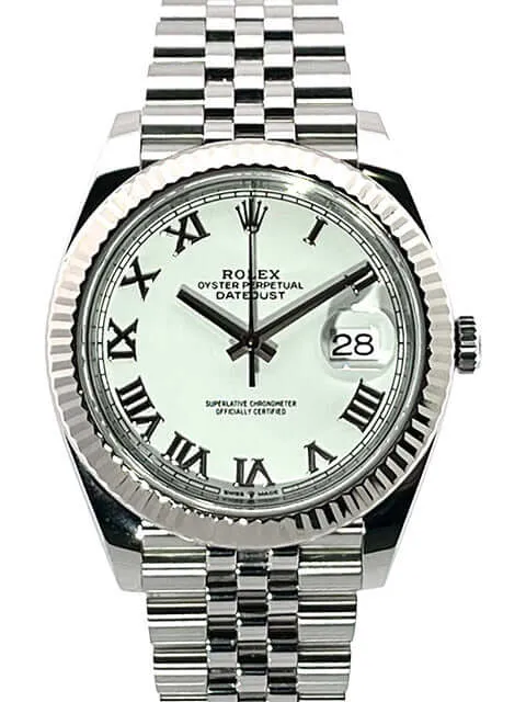 Rolex Datejust 41 Edelstahl Weißgold 126334 Weiß R Jubile-Band aus 2020