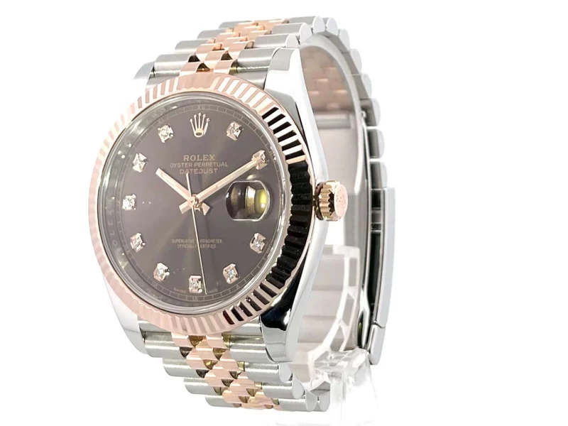 Rolex Datejust 41 Edelstahl Everose-Gold 126331 Choco Diamant Jubile-Band