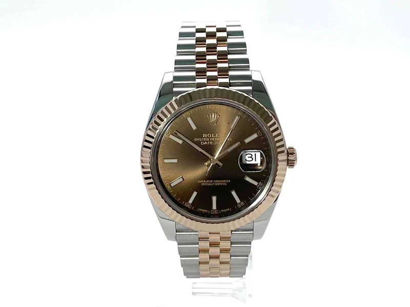 Rolex Datejust 41 Edelstahl Everose-Gold 126331 Choco Jubile-Band aus 2017