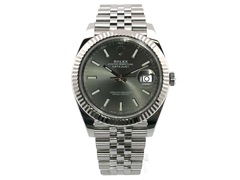 Rolex Datejust 41 Ref. 126334 Rhodium Jubile-Band aus 2017