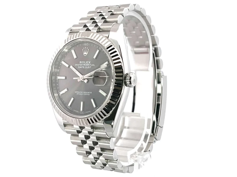 Rolex Datejust 41 Ref. 126334 Rhodium Jubile-Band aus 2017