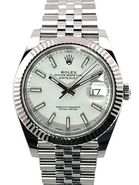 Rolex Datejust 41 Edelstahl Weißgold 126334 Weiß Jubile-Band 2020