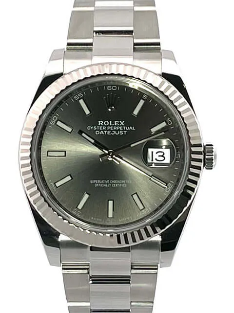 Rolex Datejust 41 Ref. 126334 Rhodium aus 2017
