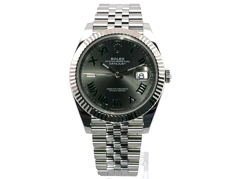 Rolex Datejust 41 Ref. 126334 Rhodium Römisch Jubile-Band aus 2020