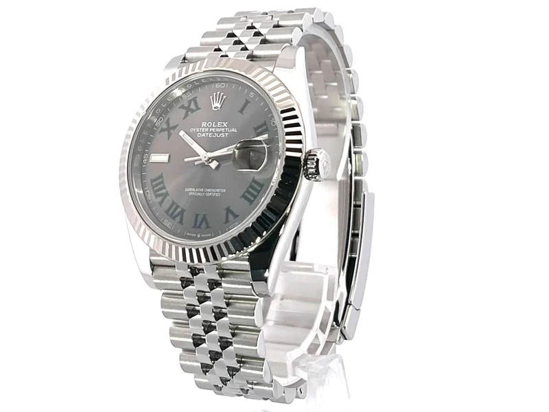 Rolex Datejust 41 Ref. 126334 Rhodium Römisch Jubile-Band aus 2020