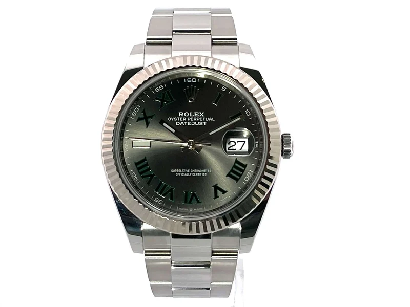 Rolex Datejust 41 Ref. 126334 Rhodium Römisch LC100 aus 2018