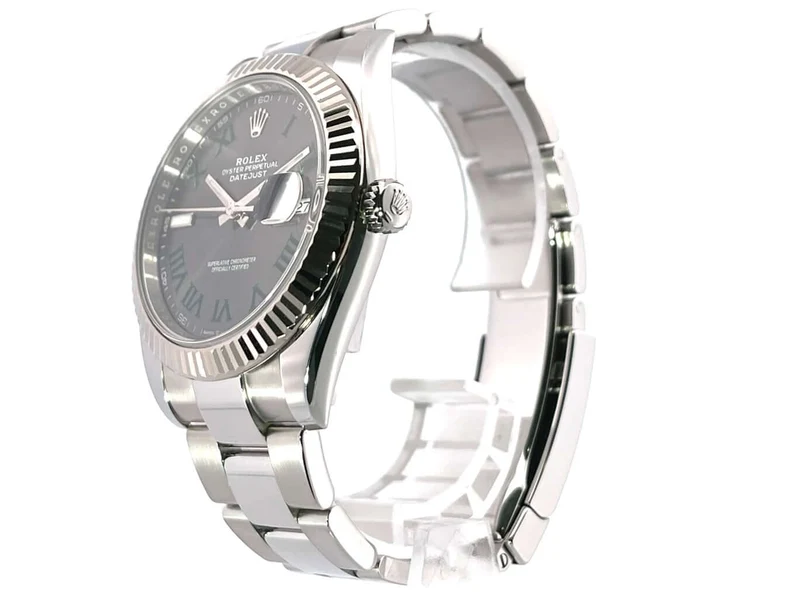 Rolex Datejust 41 Ref. 126334 Rhodium Römisch LC100 aus 2018
