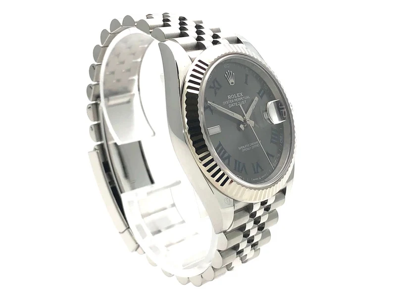 Rolex Datejust 41 Rhodium Römisch 126334 Jubile-Band ungetragen 11-2020