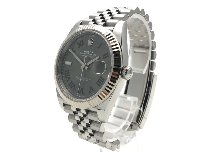 Rolex Datejust 41 Rhodium Römisch 126334 Jubile-Band ungetragen 11-2020