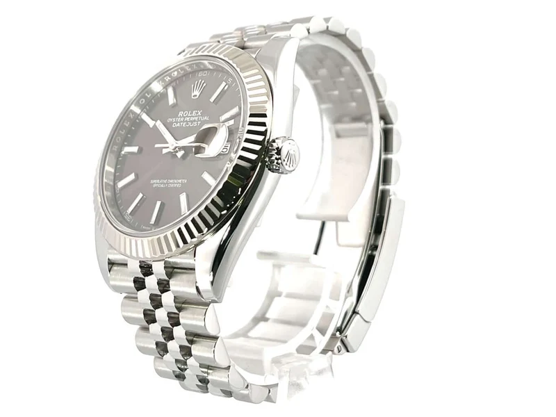 Rolex Datejust 41 Rhodium 126334 Jubile-Band LC100 aus 2019