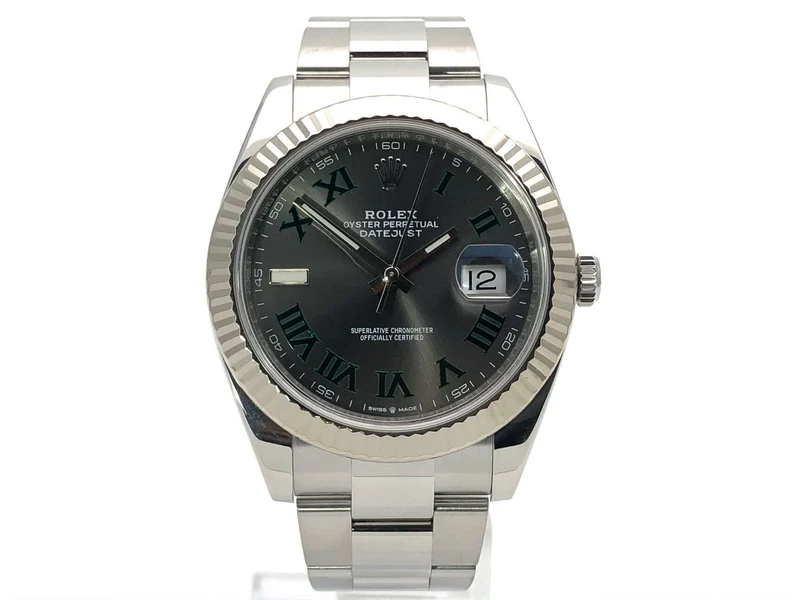 Rolex Datejust 41 Ref. 126334 Rhodium Römisch LC100 aus 2018