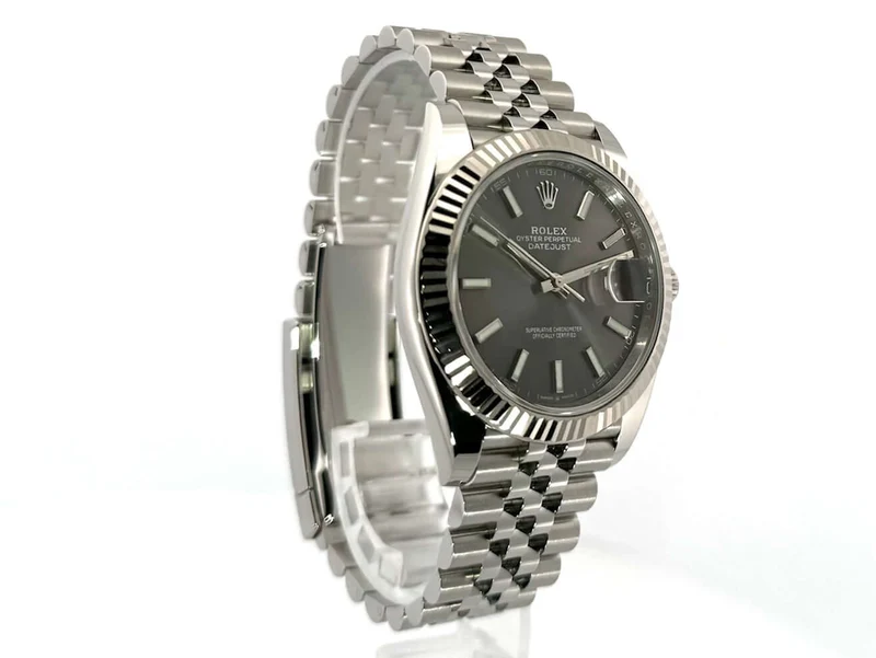 Rolex Datejust 41 Edelstahl Weißgold 126334 Rhodium Jubile-Band