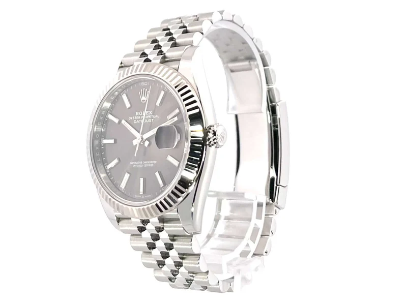 Rolex Datejust 41 Edelstahl Weißgold 126334 Rhodium Jubile-Band
