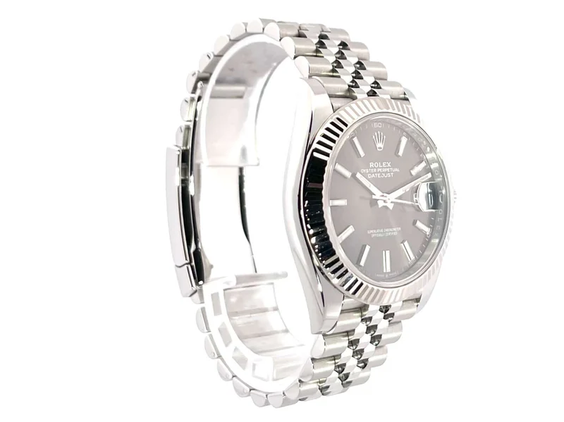 Rolex Datejust 41 Edelstahl Weißgold 126334 Rhodium Jubile-Band