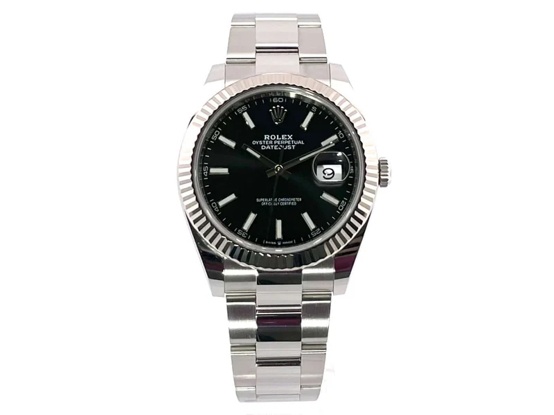 Rolex Datejust 41 Edelstahl Weißgold 126334 Schwarz
