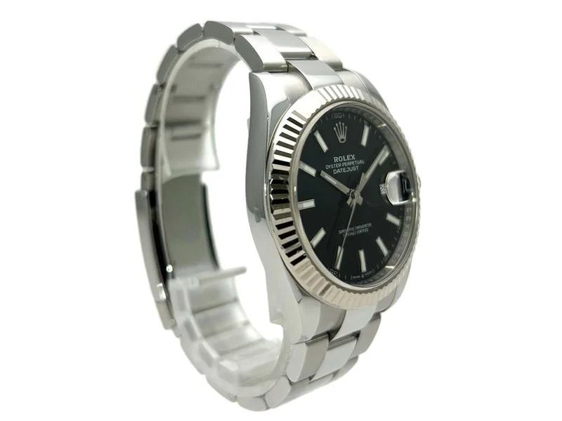 Rolex Datejust 41 Edelstahl Weißgold 126334 Schwarz