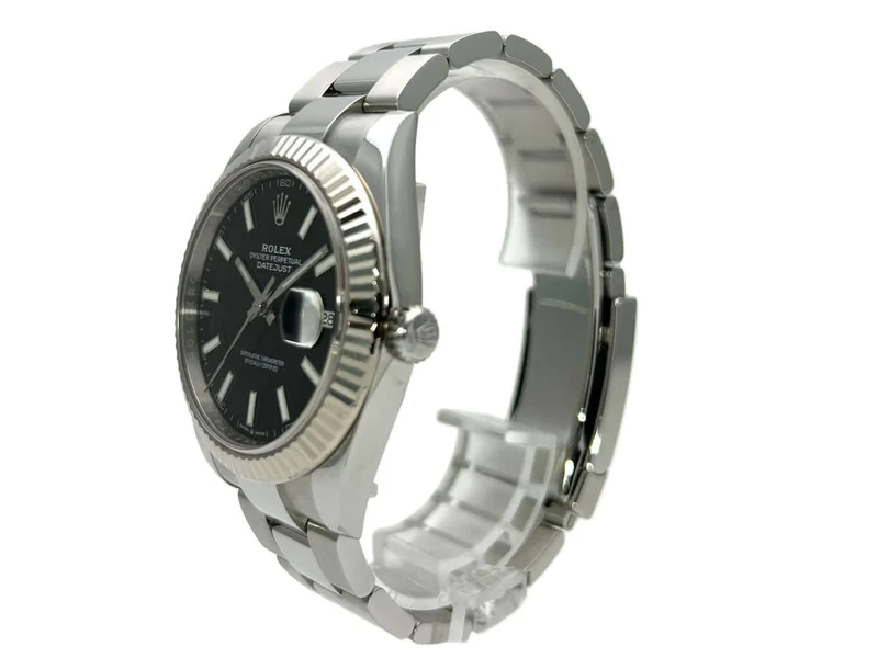 Rolex Datejust 41 Edelstahl Weißgold 126334 Schwarz