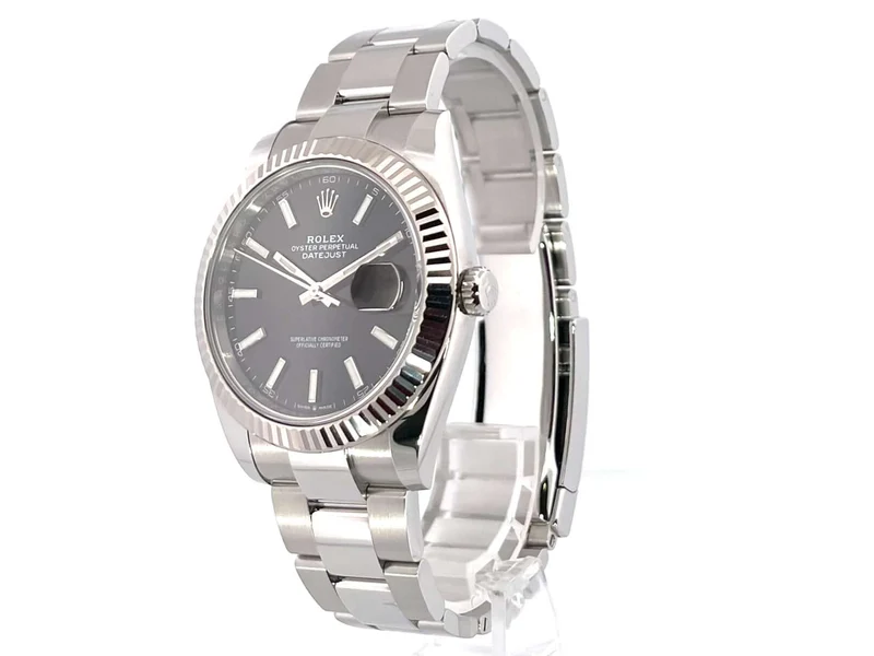 Rolex Datejust 41 Edelstahl Weißgold 126334 Schwarz
