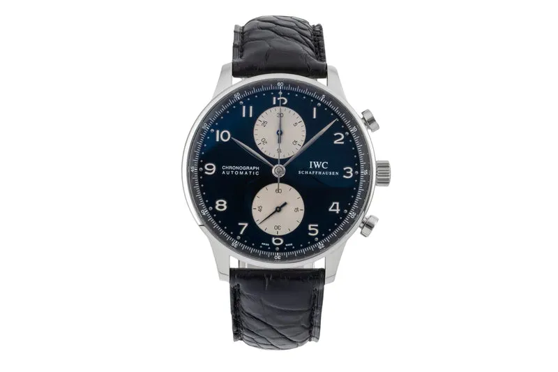 IWC Portugieser chronograph steel automatic men's watch IW371404 LP: 9100EUR [2600782]