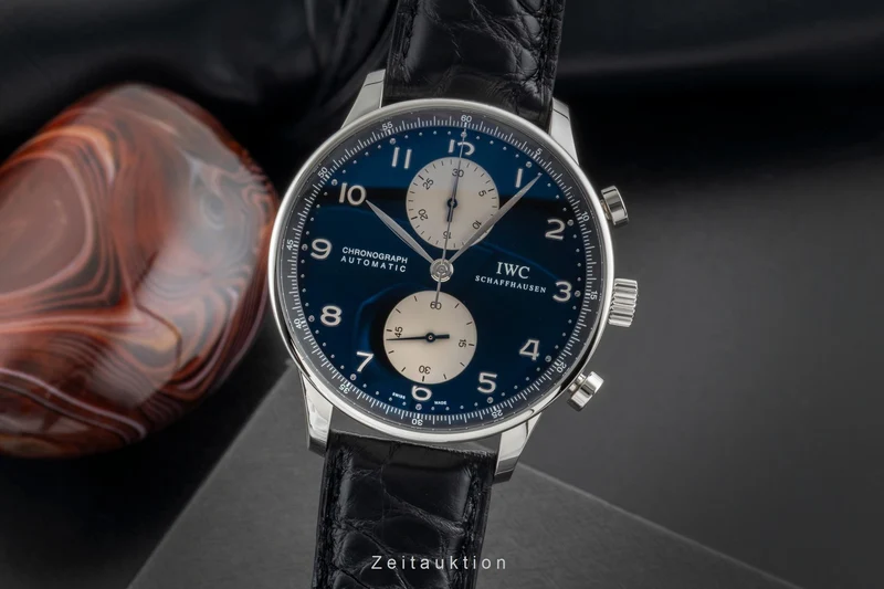 IWC Portugieser chronograph steel automatic men's watch IW371404 LP: 9100EUR [2600782]