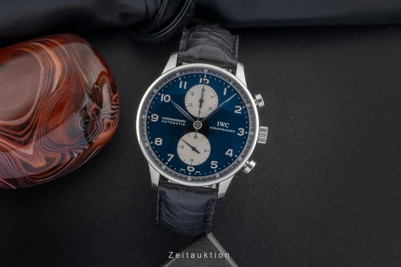 IWC Portugieser chronograph steel automatic men's watch IW371404 LP: 9100EUR [2600782]