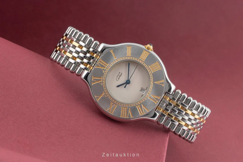 Cartier Ligne 21 gilt / steel quartz men's watch W10052F4 [2506035]