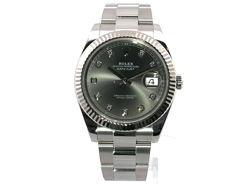 Rolex Datejust 41 Edelstahl Weißgold 126334 Rhodium Diamant aus 2020