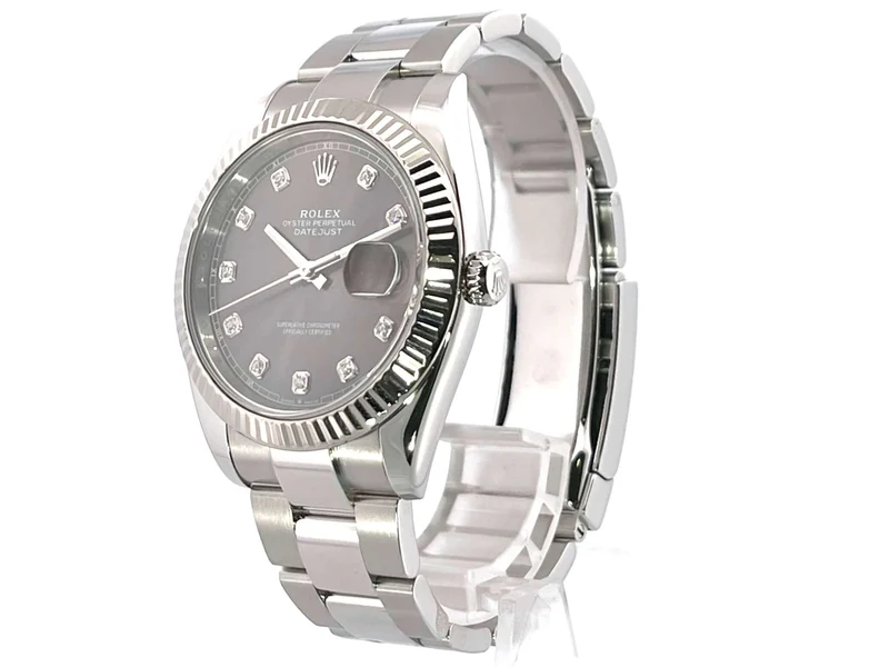 Rolex Datejust 41 Edelstahl Weißgold 126334 Rhodium Diamant aus 2020
