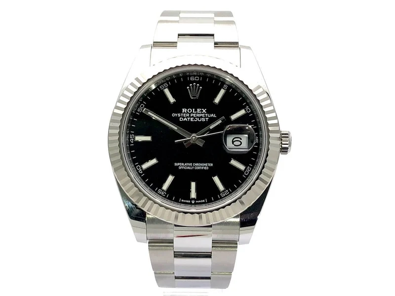 Rolex Datejust 41 Edelstahl Weißgold 126334 Schwarz 2021 ungetragen
