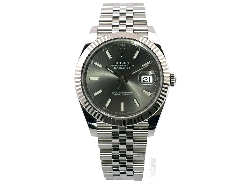 Rolex Datejust 41 Edelstahl Weißgold 126334 Rhodium Jubile-Band 2020 ungetragen