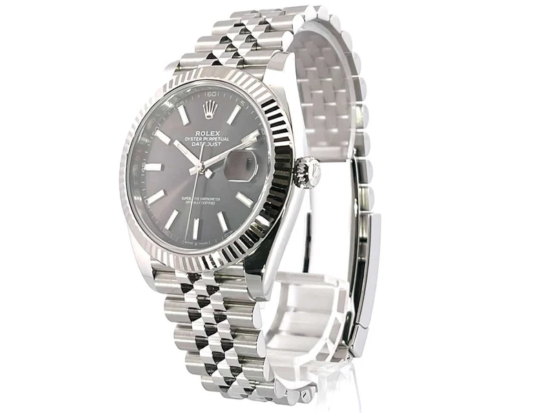 Rolex Datejust 41 Edelstahl Weißgold 126334 Rhodium Jubile-Band 2020 ungetragen