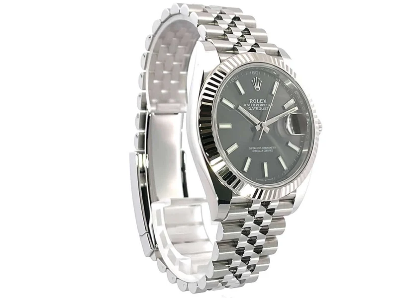 Rolex Datejust 41 Edelstahl Weißgold 126334 Rhodium Jubile-Band 2020 ungetragen