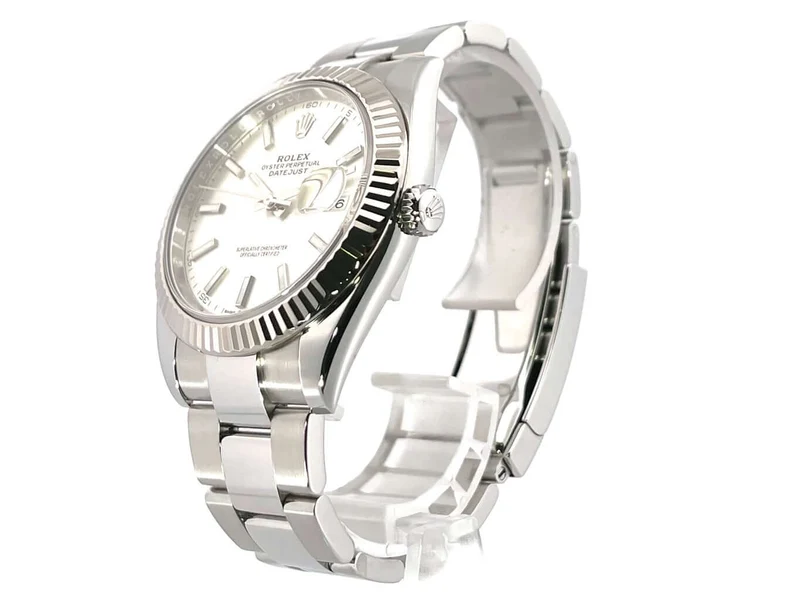 Rolex Datejust 41 Edelstahl Weißgold 126334 Silber aus 2020 ungetragen