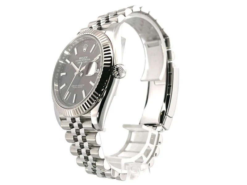 Rolex Datejust 41 Edelstahl Weißgold 126334 Rhodium Jubile-Band aus 2018