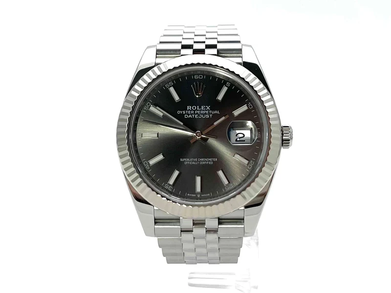 Rolex Datejust 41 Edelstahl Weißgold 126334 Rhodium Jubile-Band ungetragen 2020