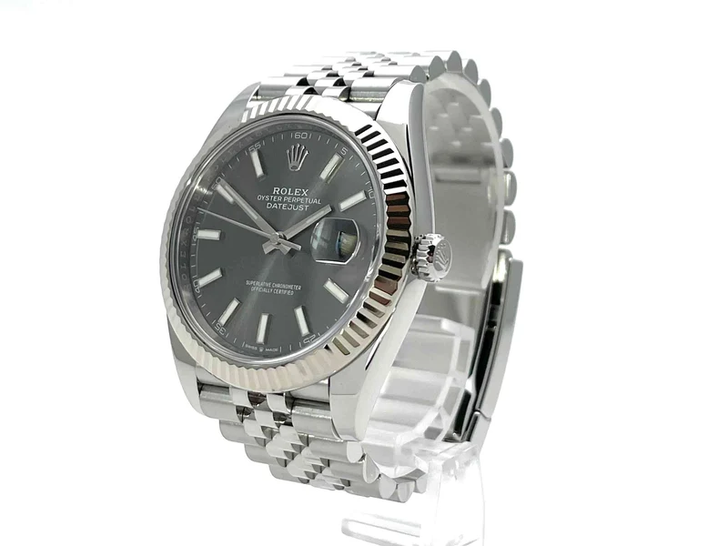 Rolex Datejust 41 Edelstahl Weißgold 126334 Rhodium Jubile-Band ungetragen 2020